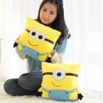 Big Minion 3D Eyes Plush Soft Toy Cushion Throw Pillows